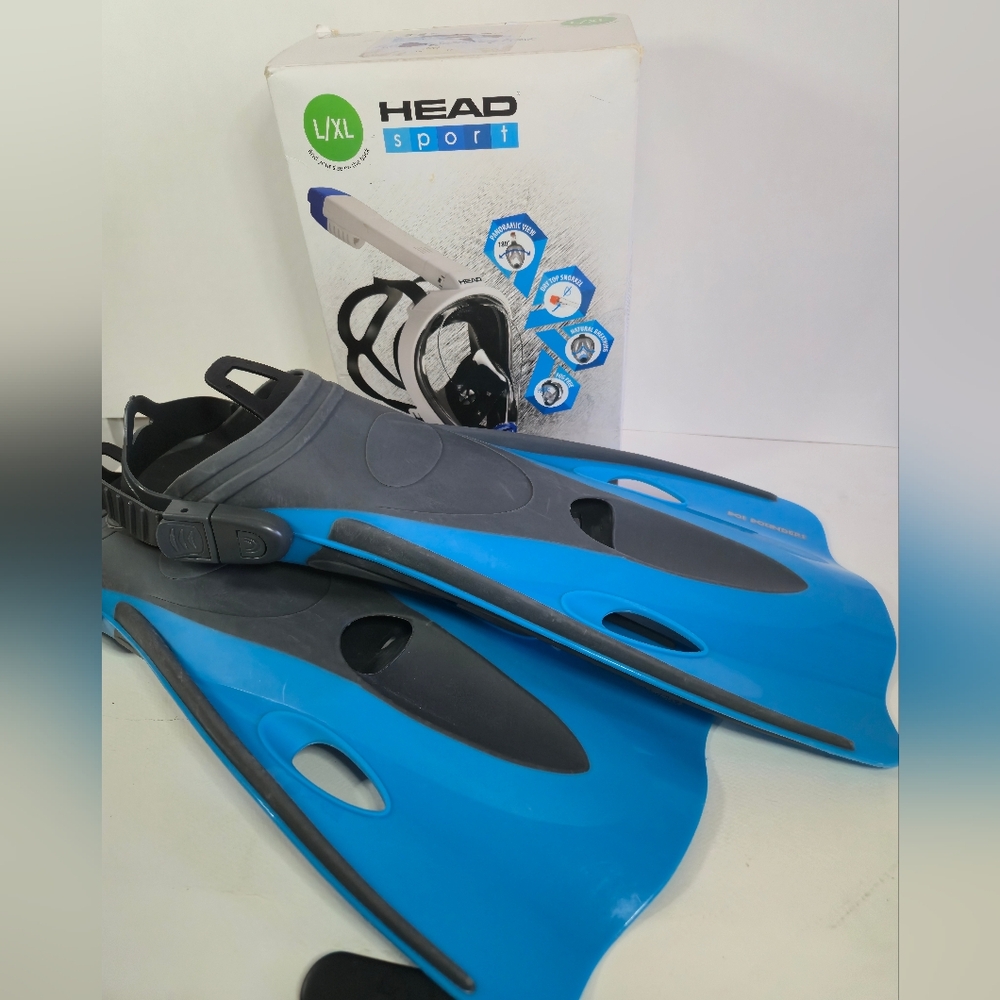 HEAD Sport Full-Face Snorkeling Mask and Scubas Diving Gear Full Foot Long Fins